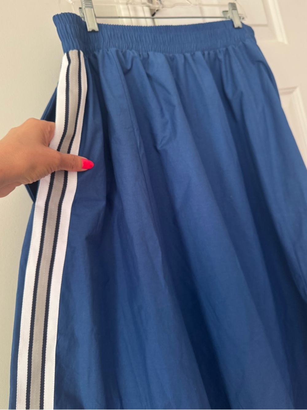 Anthropologie Daily Practice Side Stripes Circular Midi Skirt - Picture 6 of 10